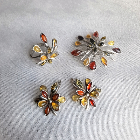 Amber Silver Set - Picture 1 of 1